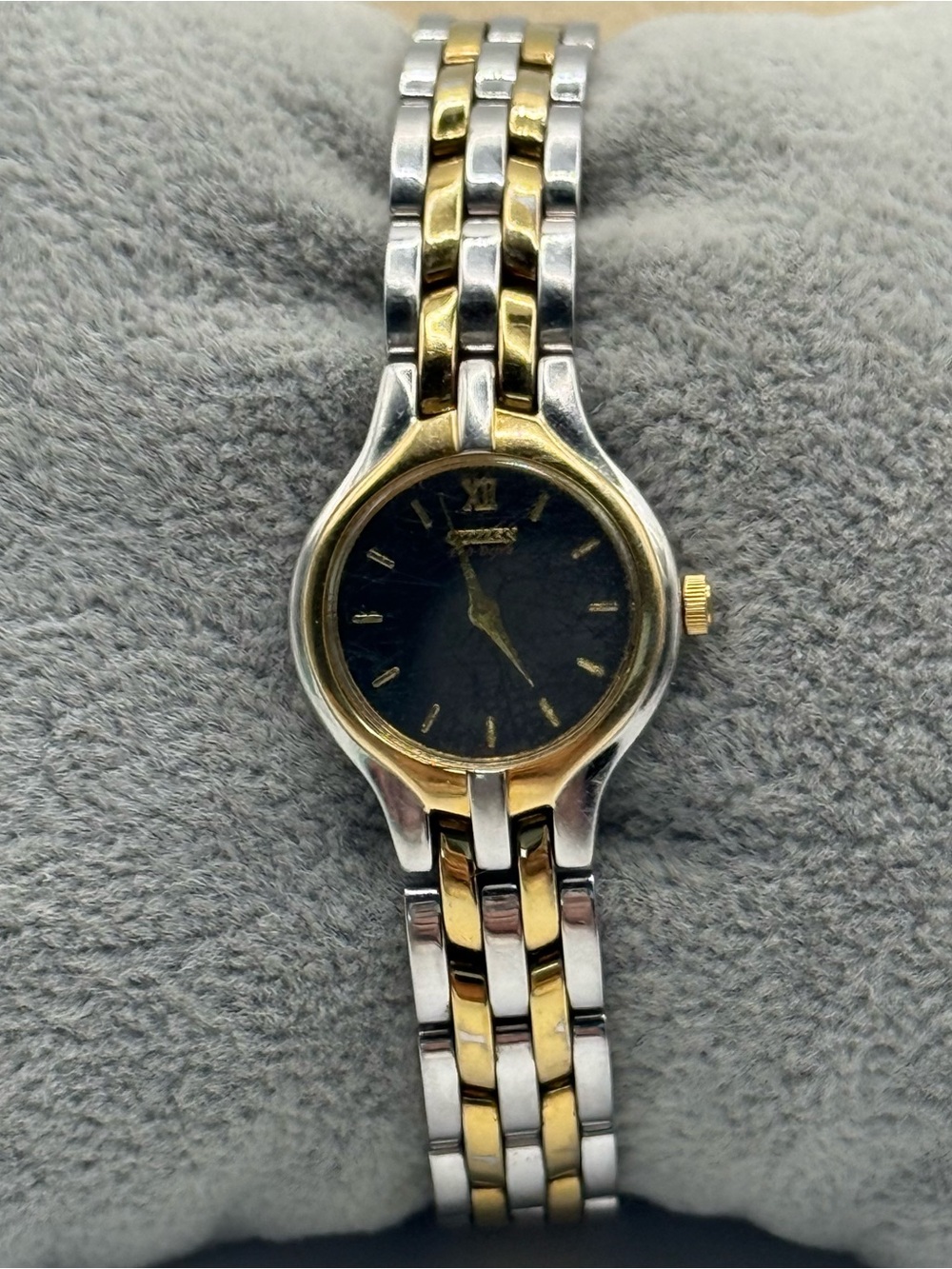 Women’s citizen Two-Tone Gold & Silver Bracelet Watch - Black Dial